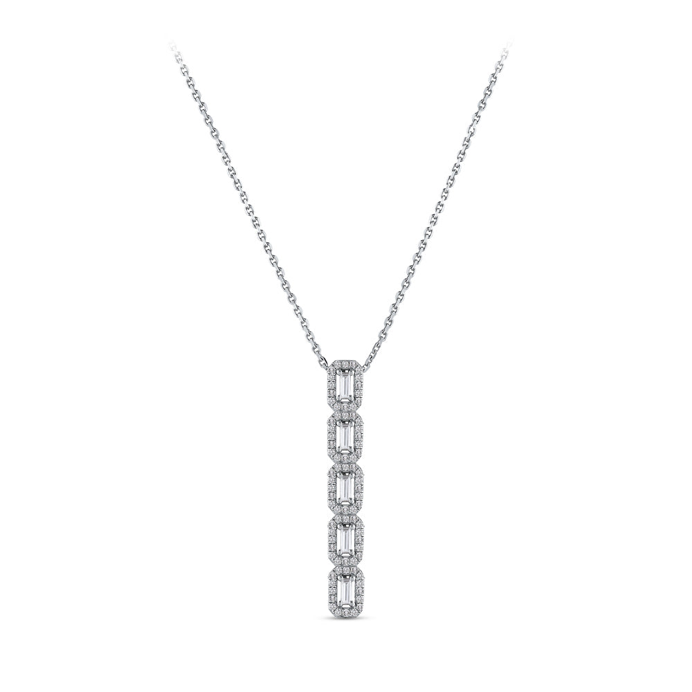 0.33 ct. Baguette Diamond Necklace