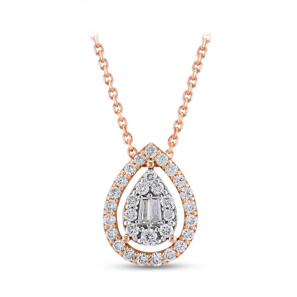 0.46 ct. Baguette Diamond Necklace