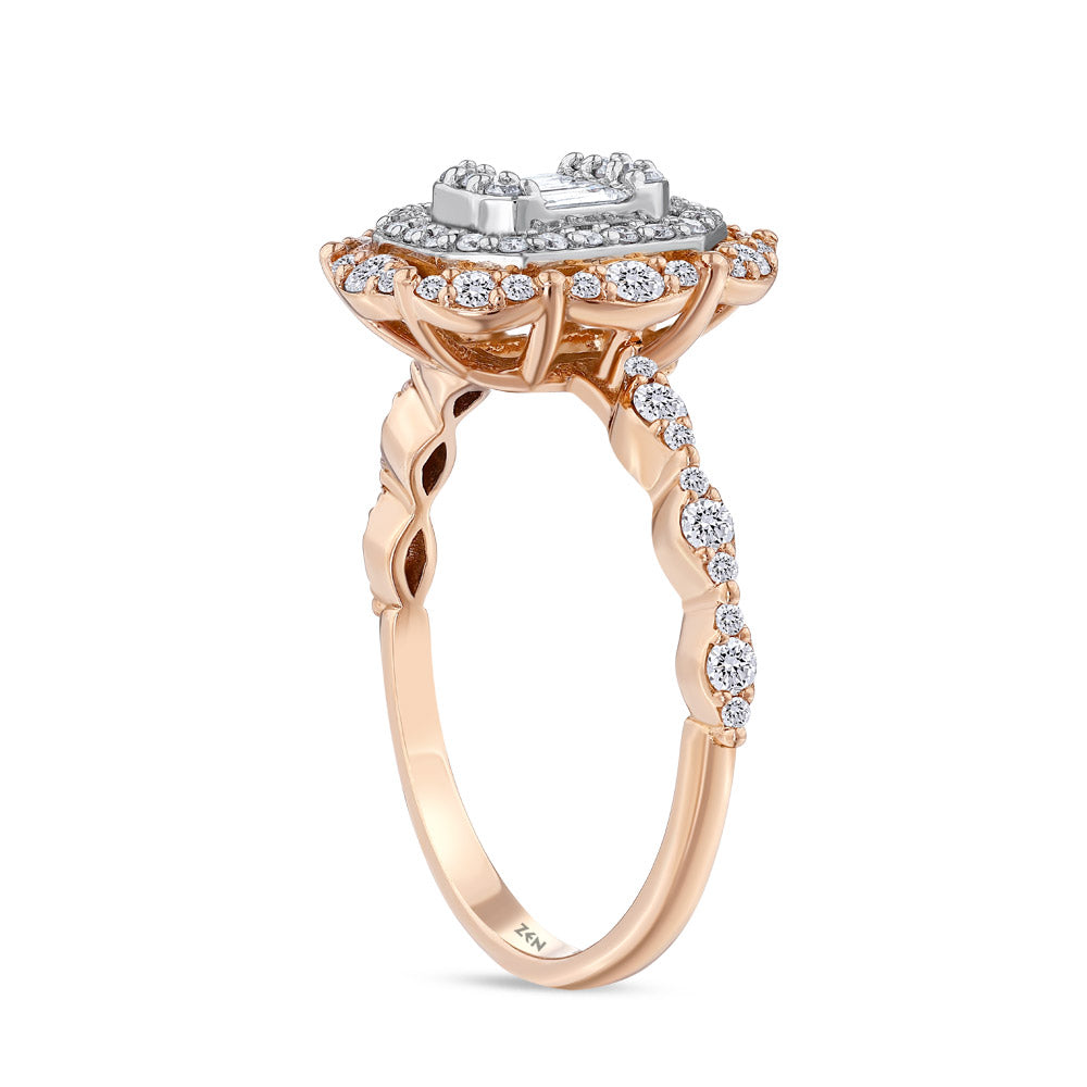 0.57 ct. Baguette Diamond Ring