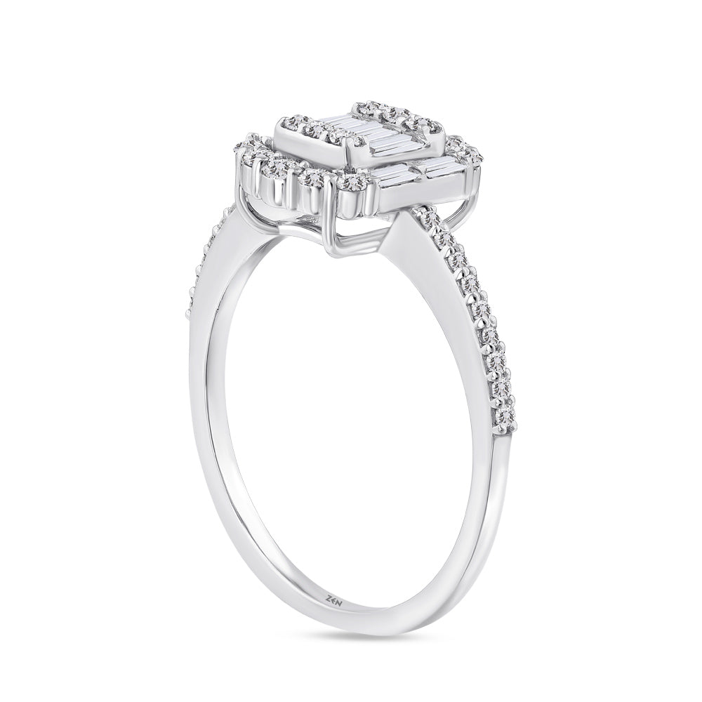 0.52 ct. Baguette Diamantring