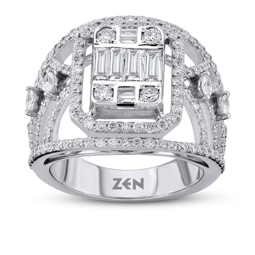 1.68 ct. Baguette Diamantring