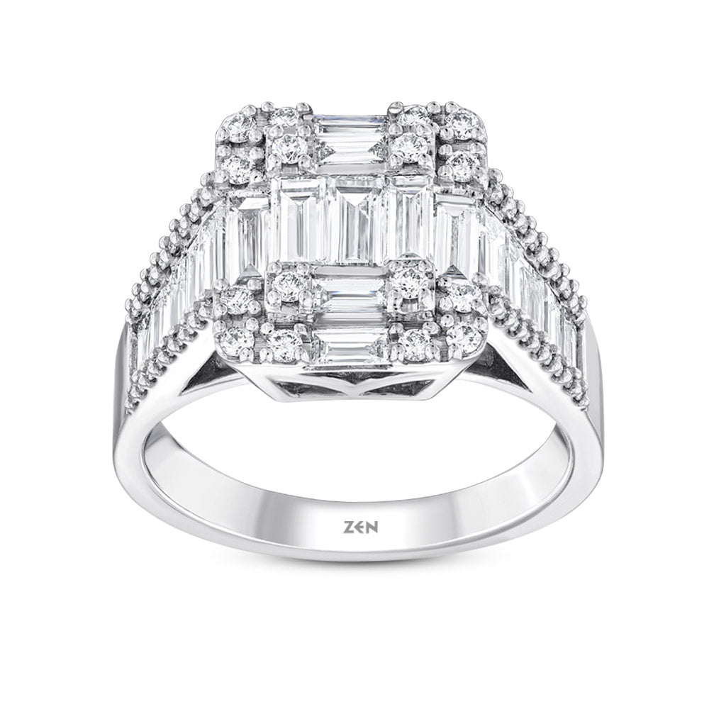 1.83 ct. Baguette Diamantring