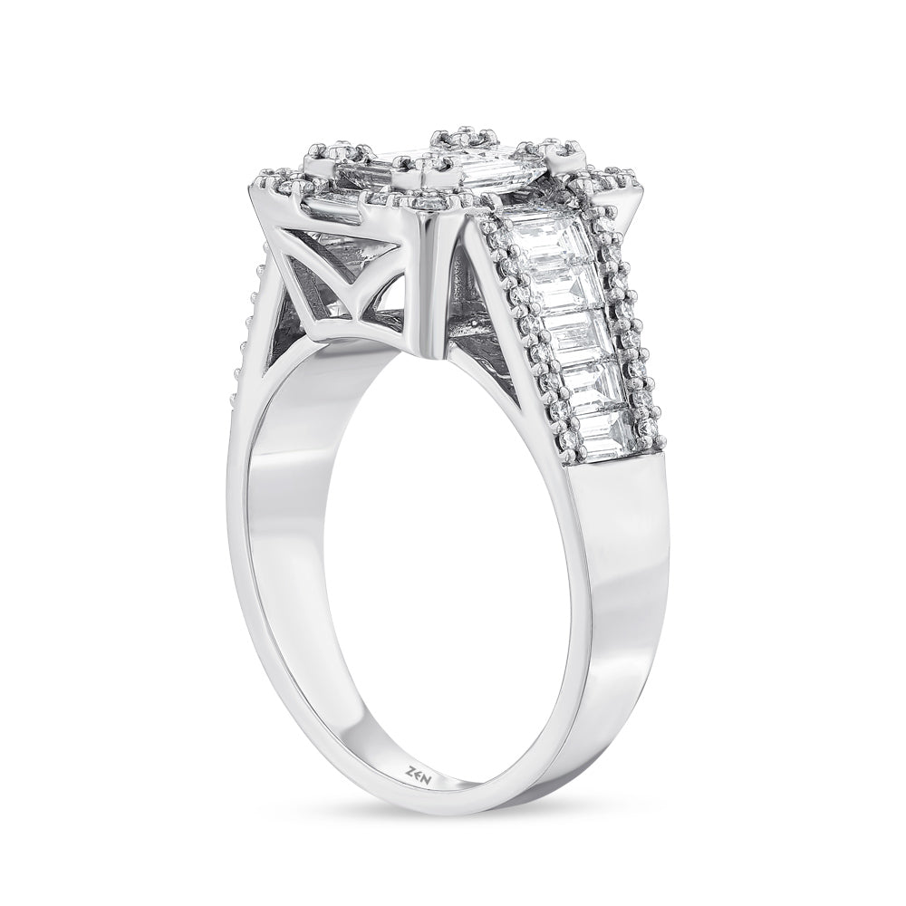 1.83 ct. Baguette Diamantring