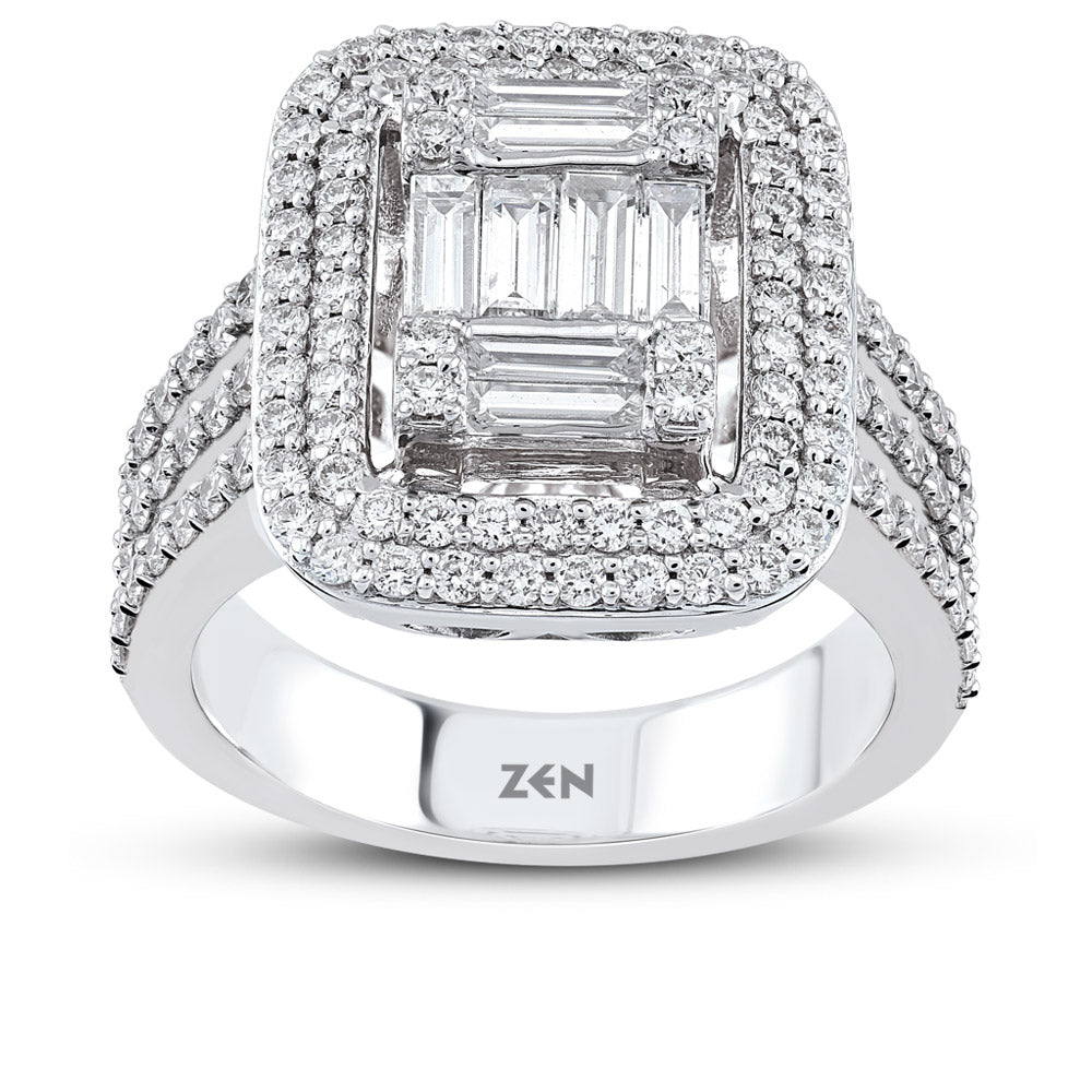 1.40 ct. Baguette Diamantring