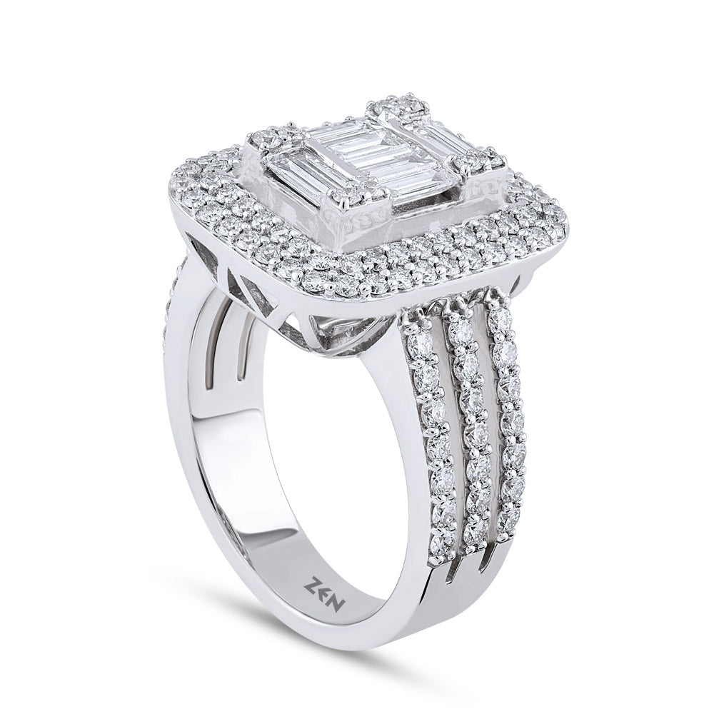 1.40 ct. Baguette Diamantring