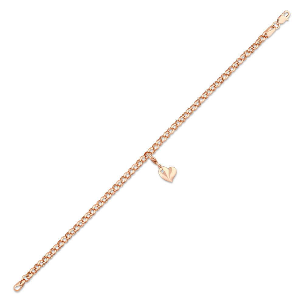 0.02 ct. Charm Herz Armband