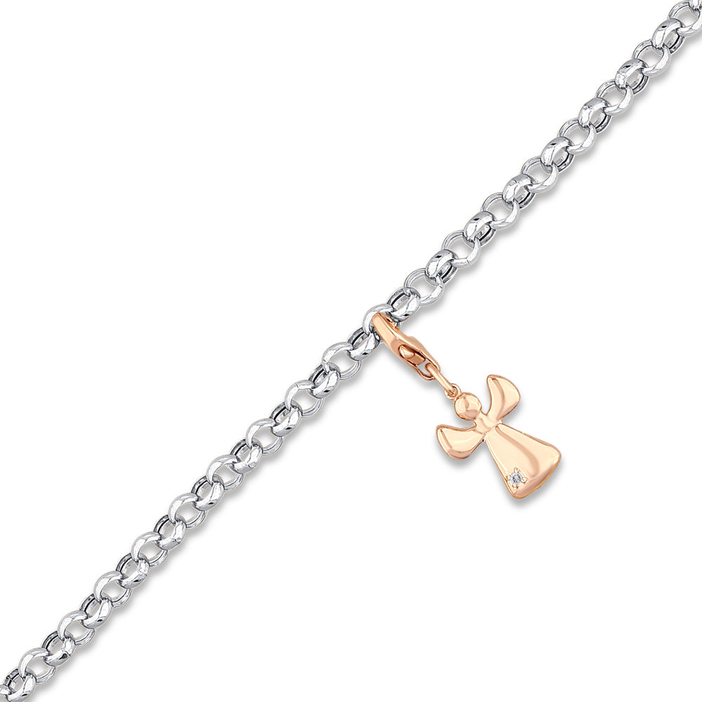 0.01 ct. Charm Engel Armbandan