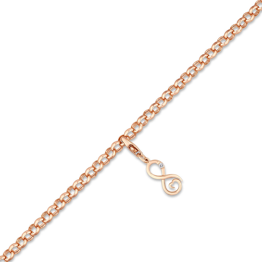 0.02 ct. Charm Unendliche Liebe Armband