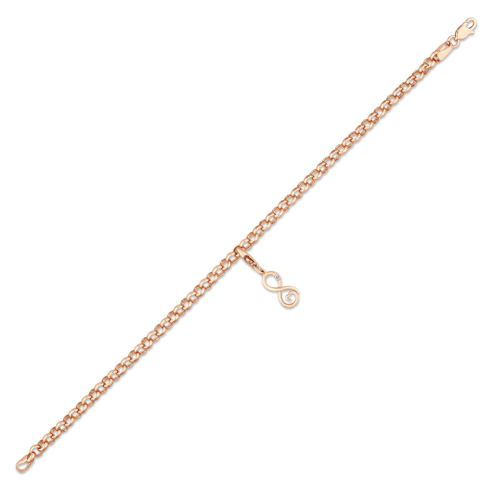 0.02 ct. Charm Unendliche Liebe Armband