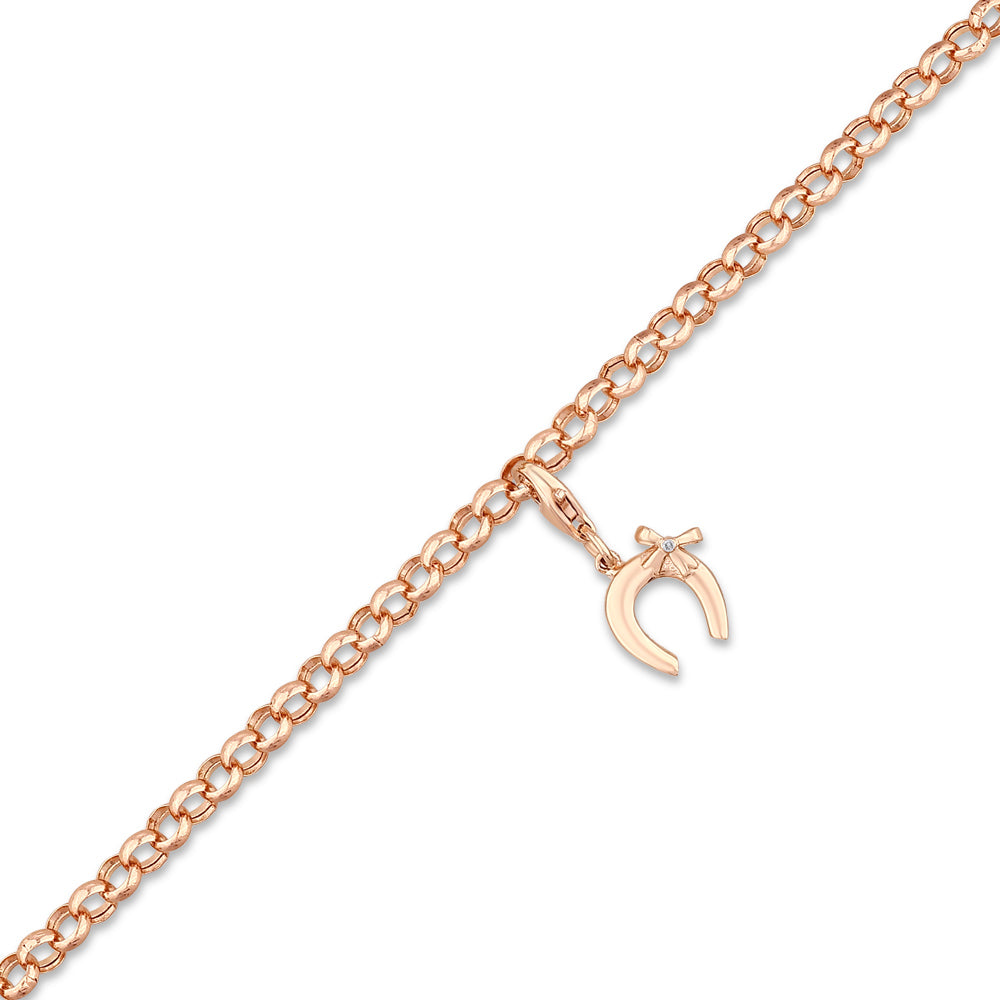 0.01 ct. Charm Hufeisen Armband