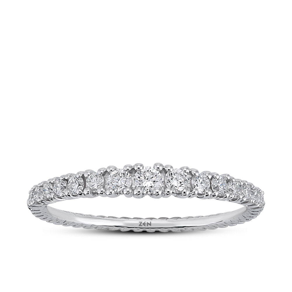 0.30 ct. Halbmemoire Diamantring