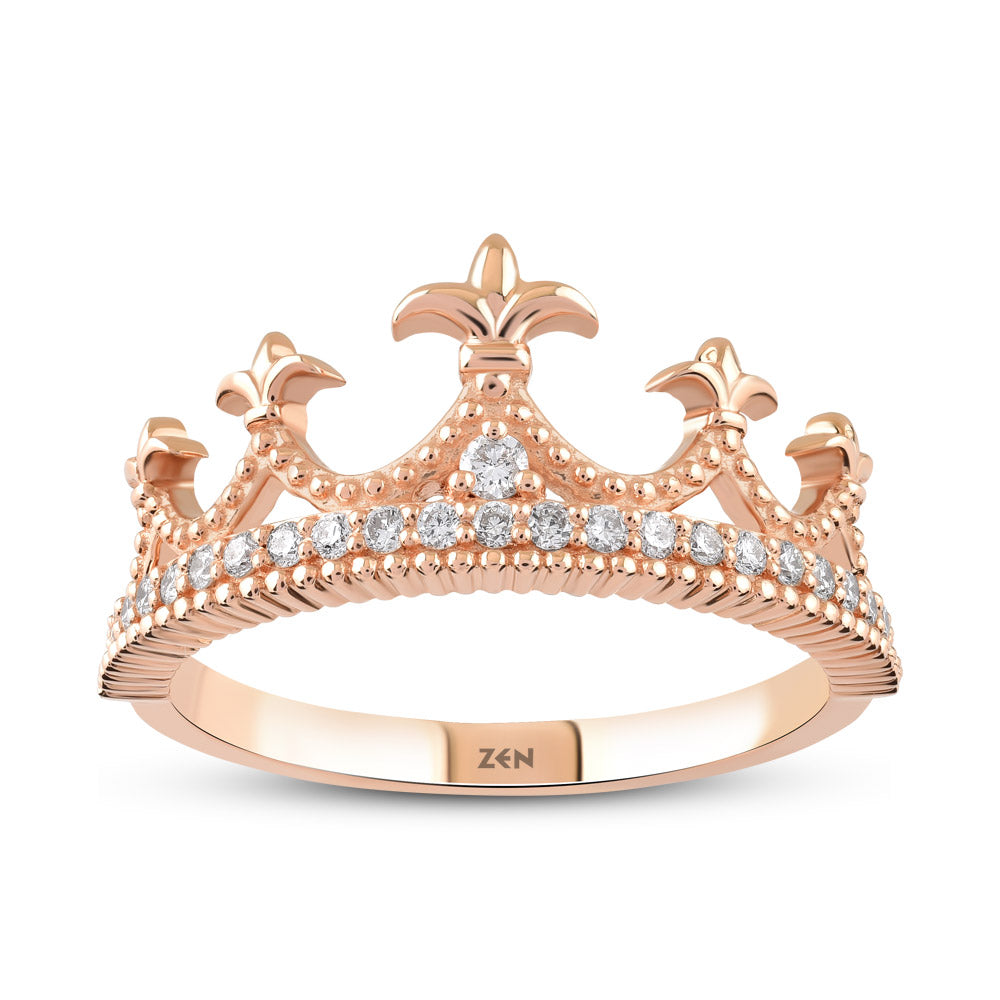 0.19 ct. Krone Diamantring