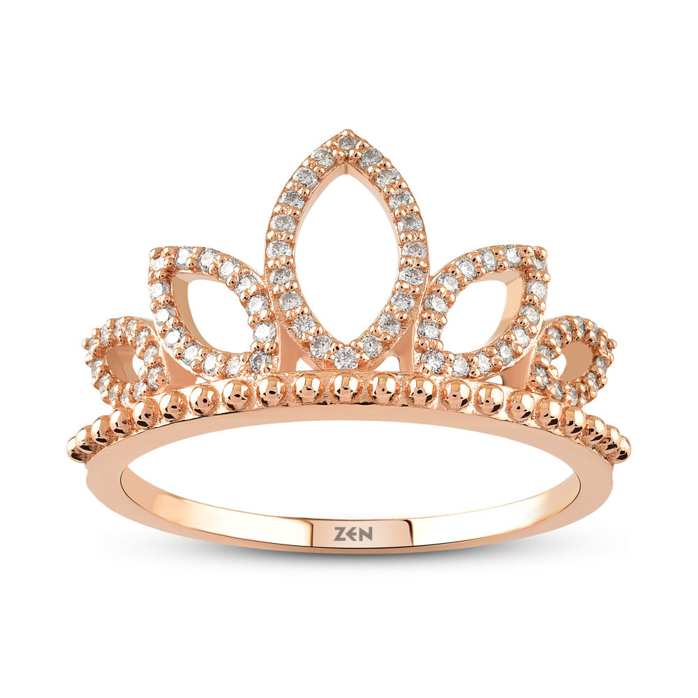 0.21 ct. Krone Diamantring