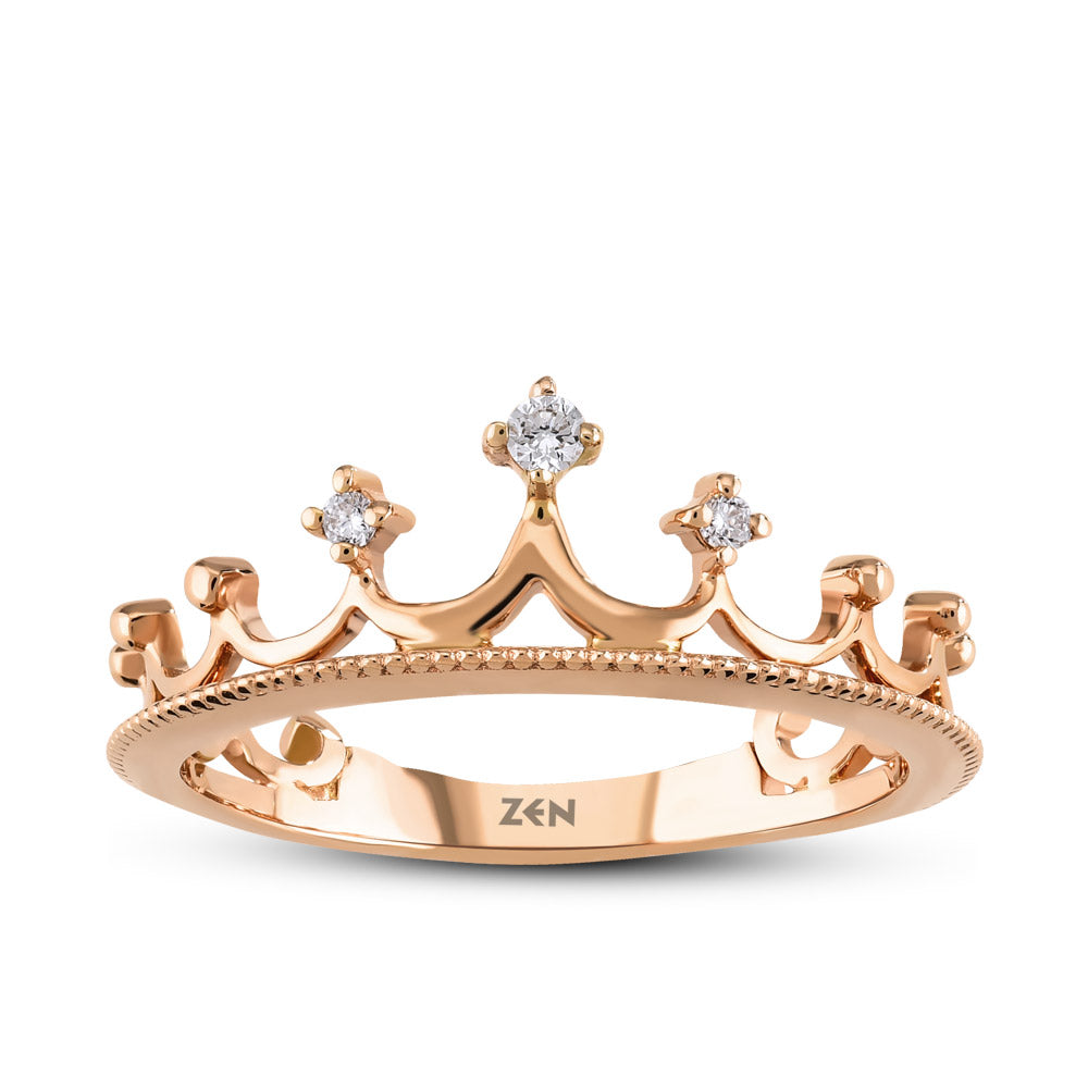 0.05 ct. Krone Diamantring