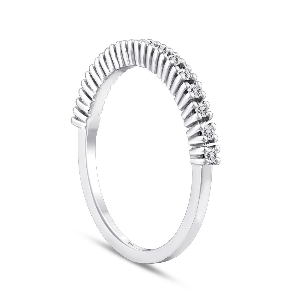 0.15 ct. Halbmemoire Diamantring