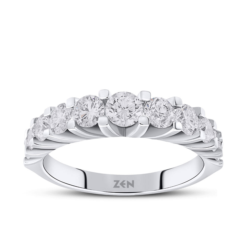 1.45 ct. Halbmemoire Diamantring