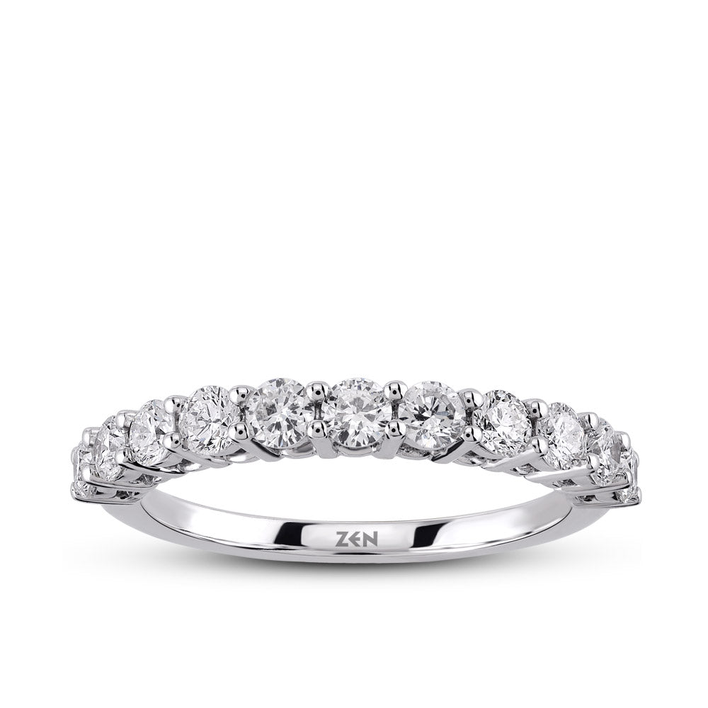 1.00 ct. Halbmemoire Diamantring