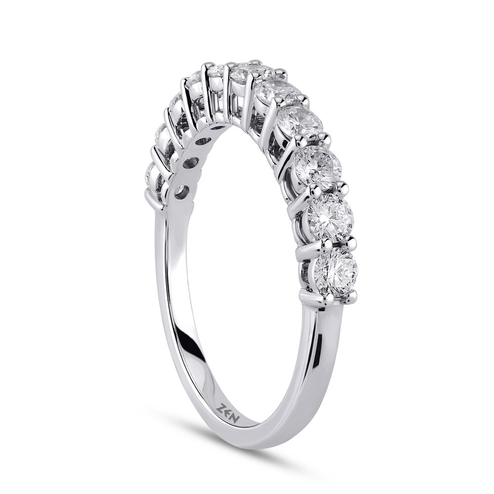 1.00 ct. Halbmemoire Diamantring