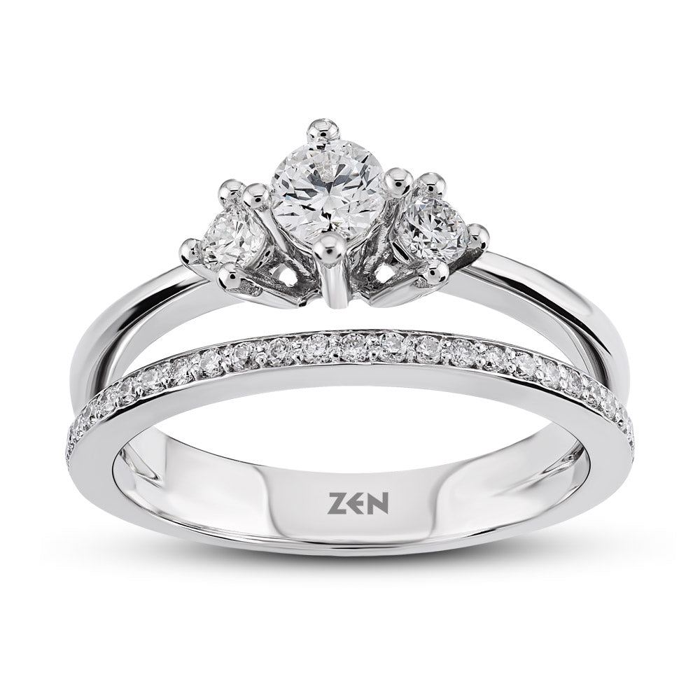 0.54 ct. Duett Diamantring