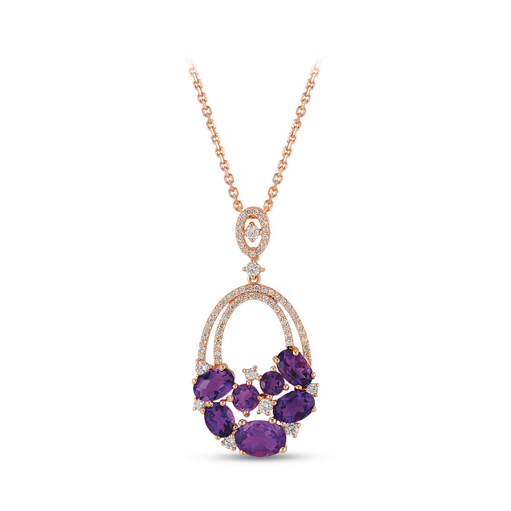 3.22 ct. Amethyst Halskette