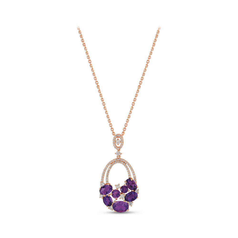 3.22 ct. Amethyst Halskette