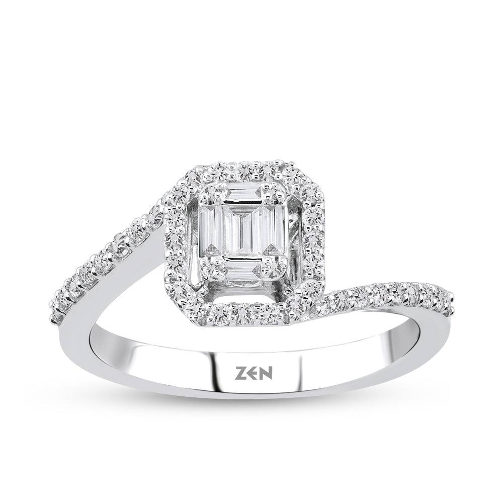 0.35 ct. Baguette Diamantring