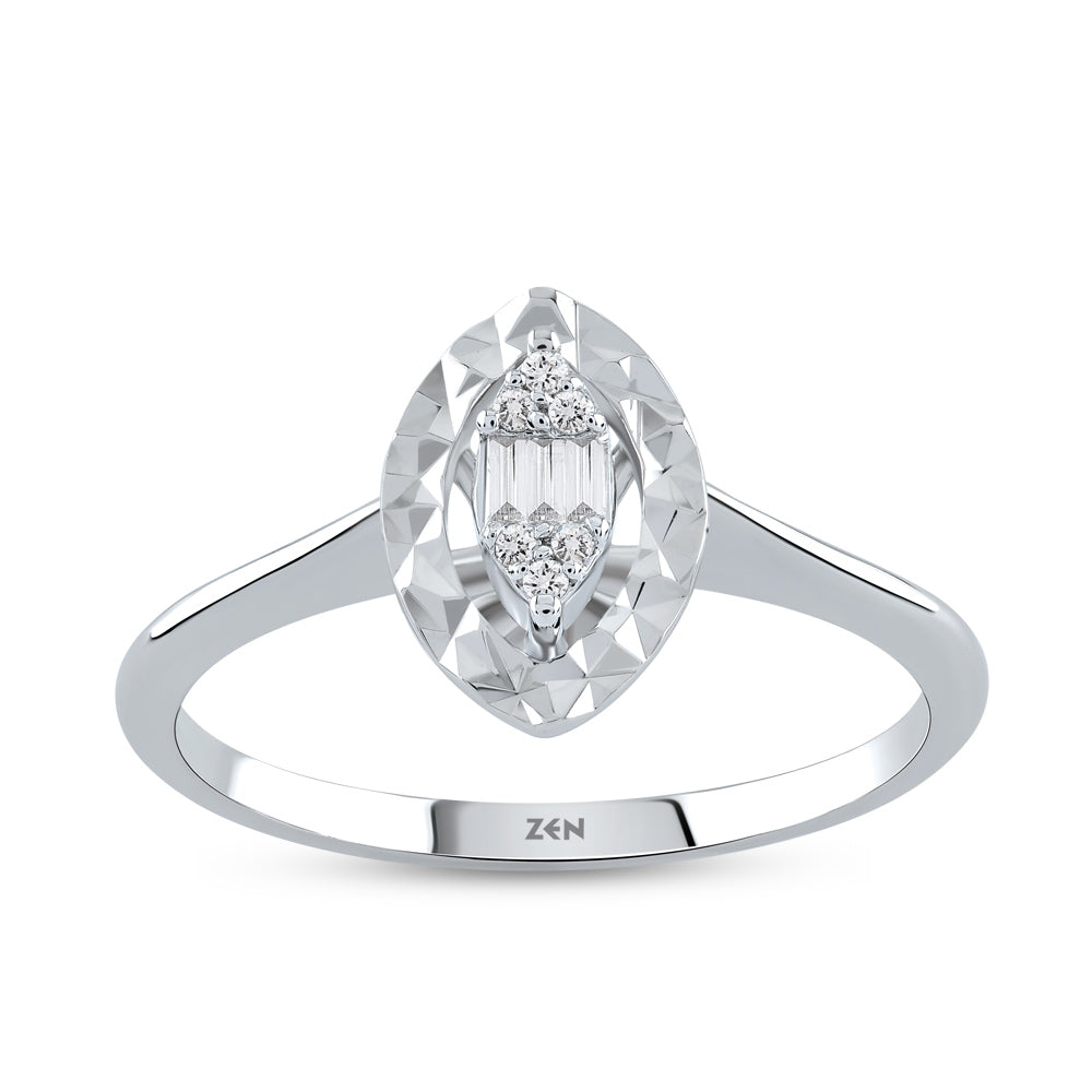 0.06 ct. Baguette Diamantring