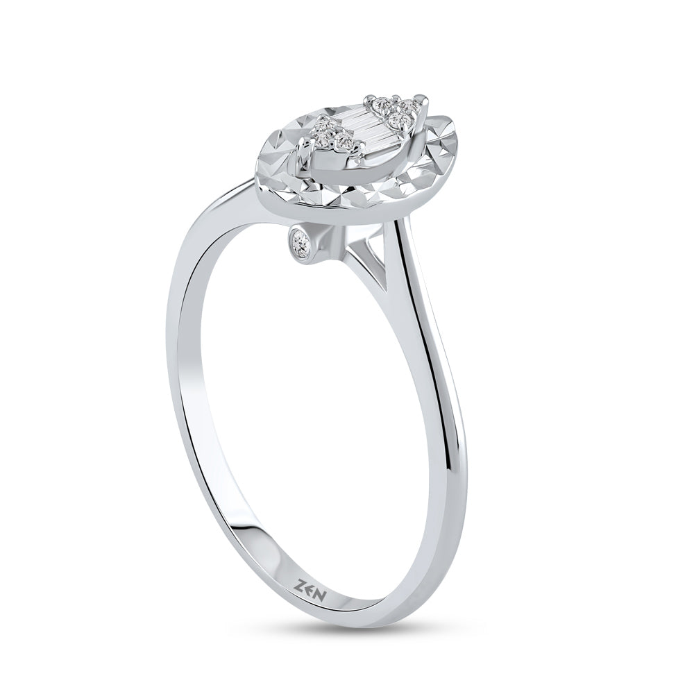 0.06 ct. Baguette Diamantring