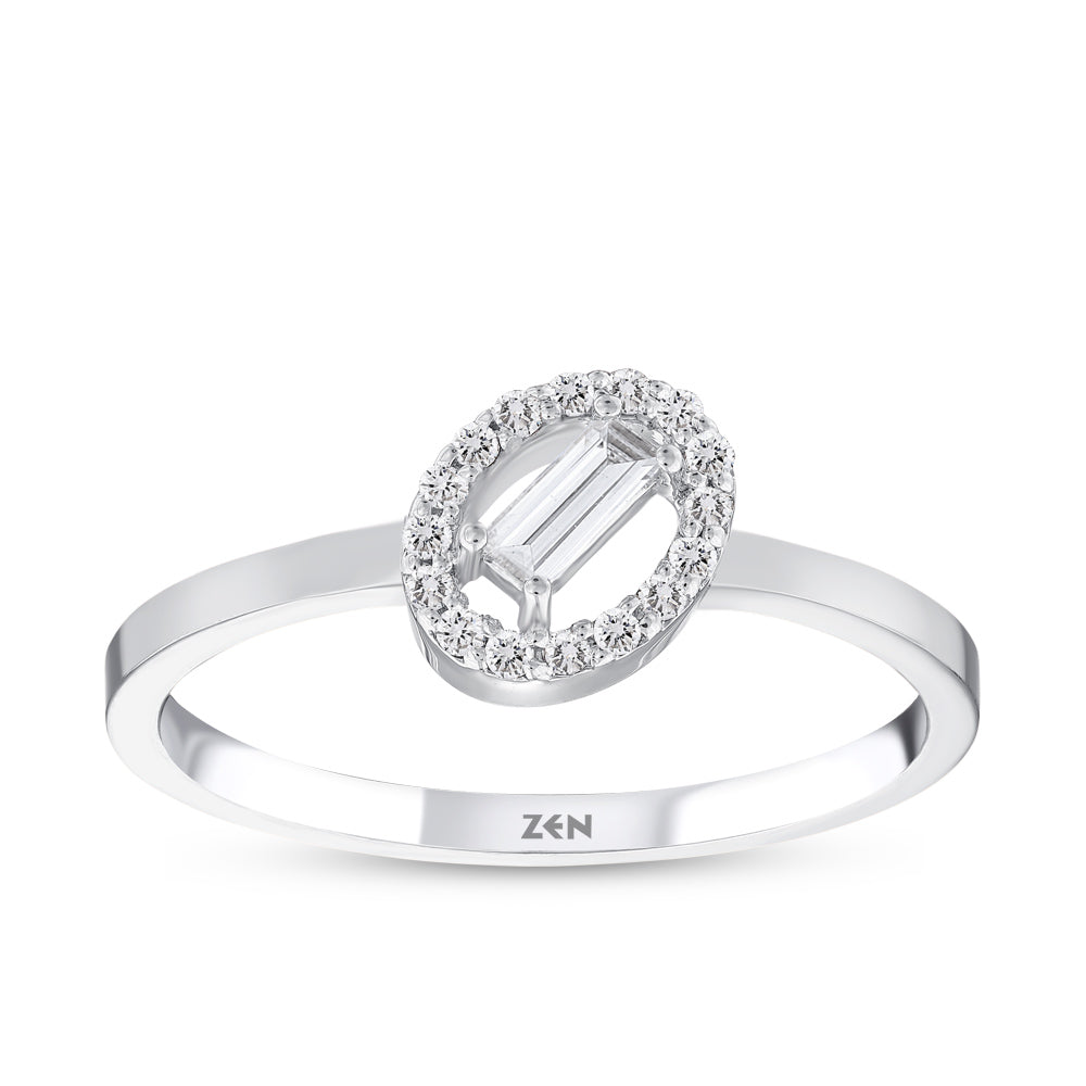 0.16 ct. Baguette Diamantring