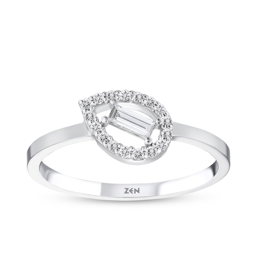 0.18 ct. Baguette Diamantring