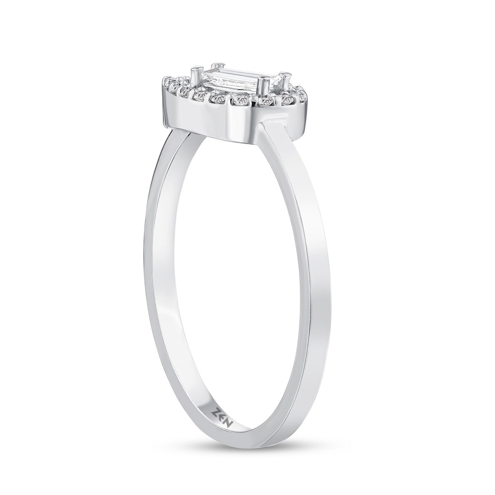 0.18 ct. Baguette Diamantring
