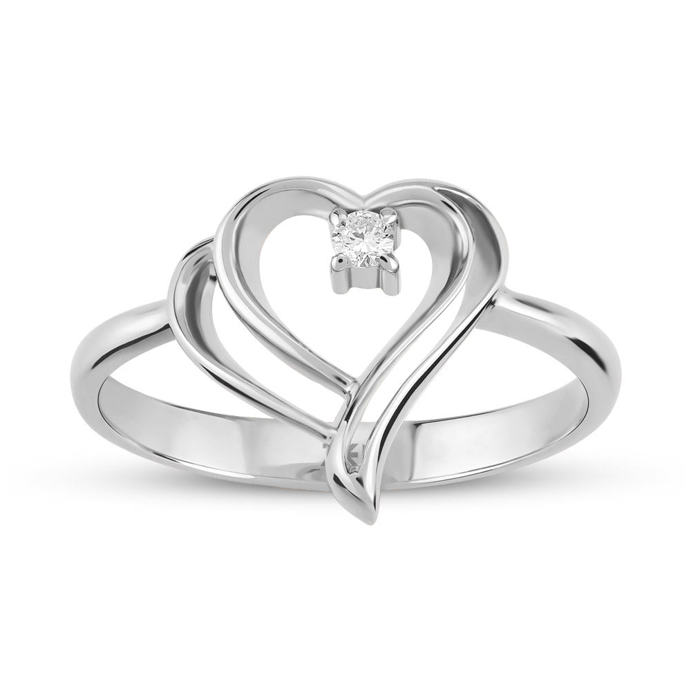 0.03 ct. Herz Diamantring