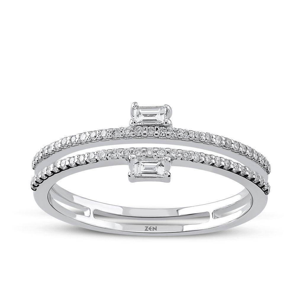 0.24 ct. Duett Diamantring