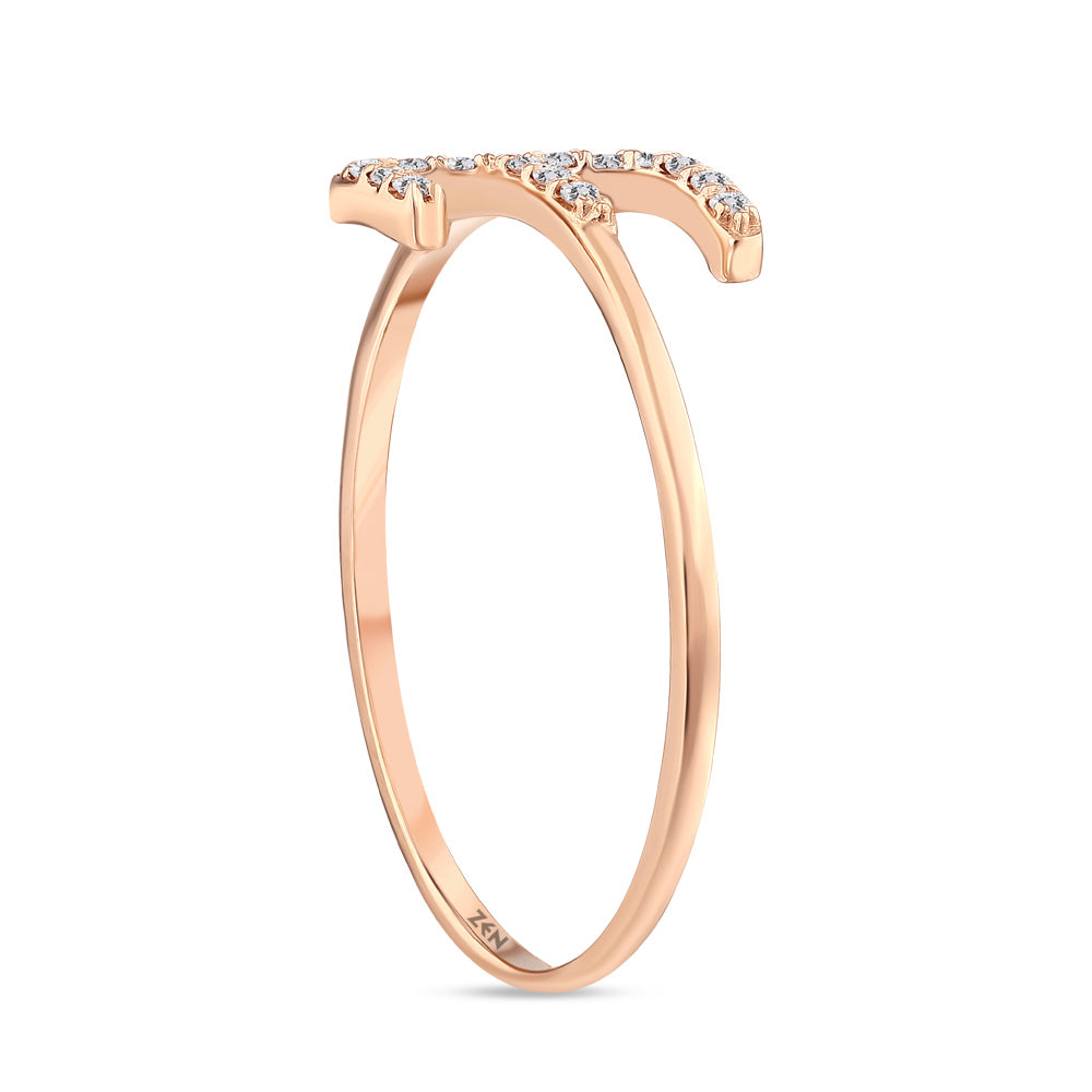 0.06 ct. Buchstabe E Diamantring