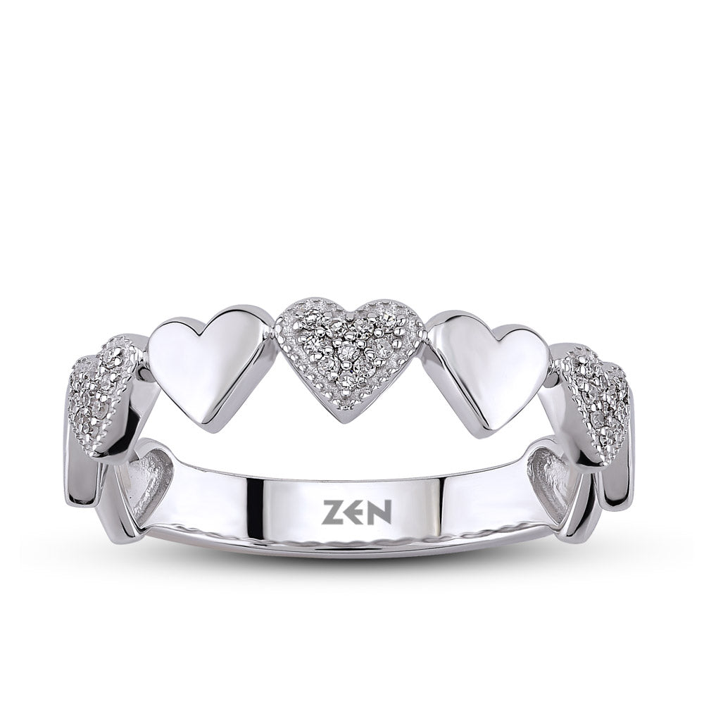 0.06 ct. Herz Diamantring