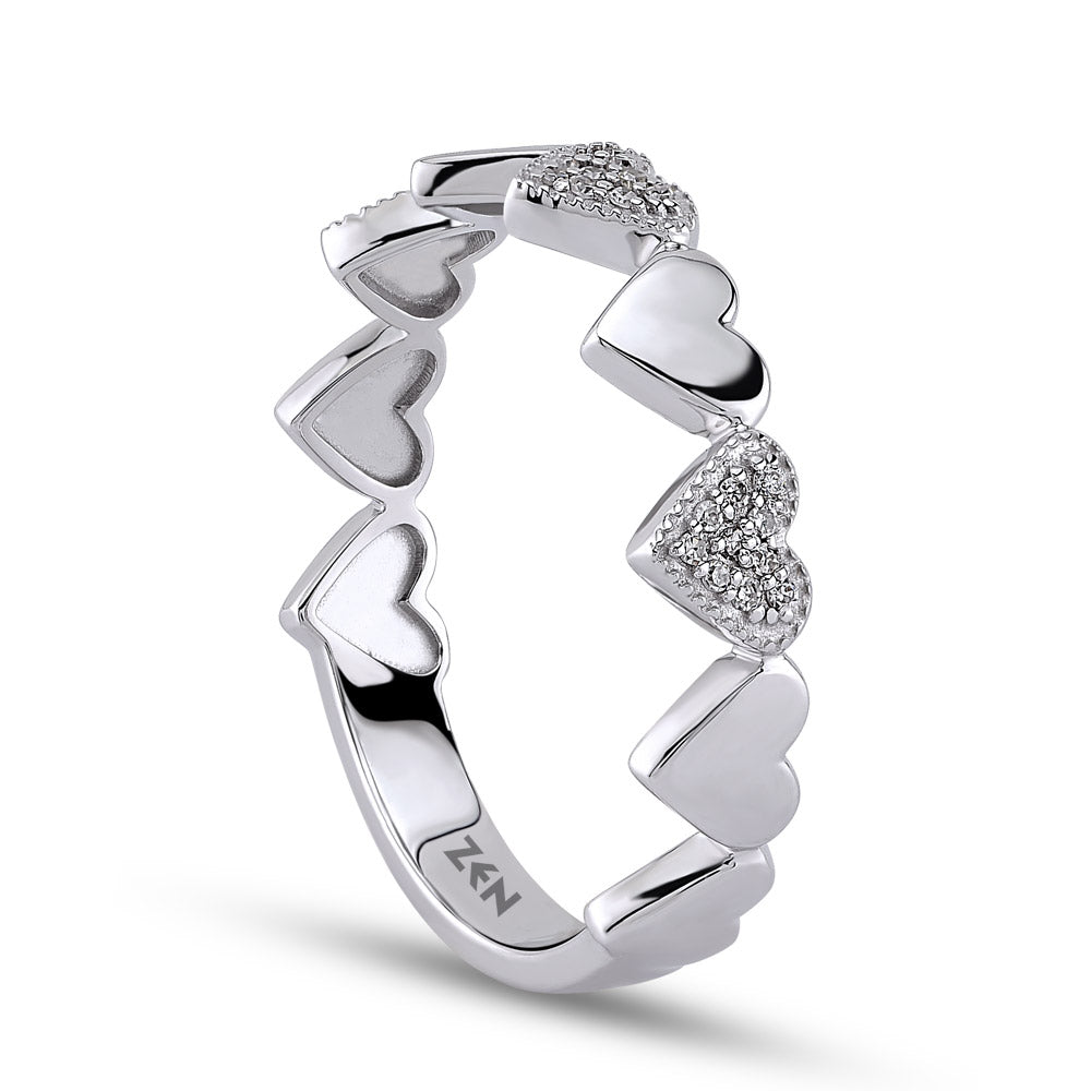 0.06 ct. Herz Diamantring