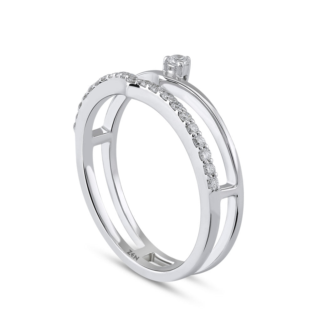 0.22 ct. Duett Diamantring