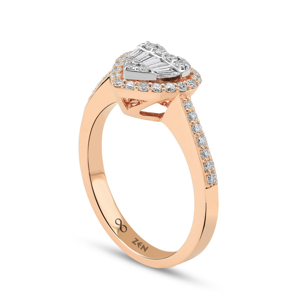 0.34 ct. Herz Diamantring