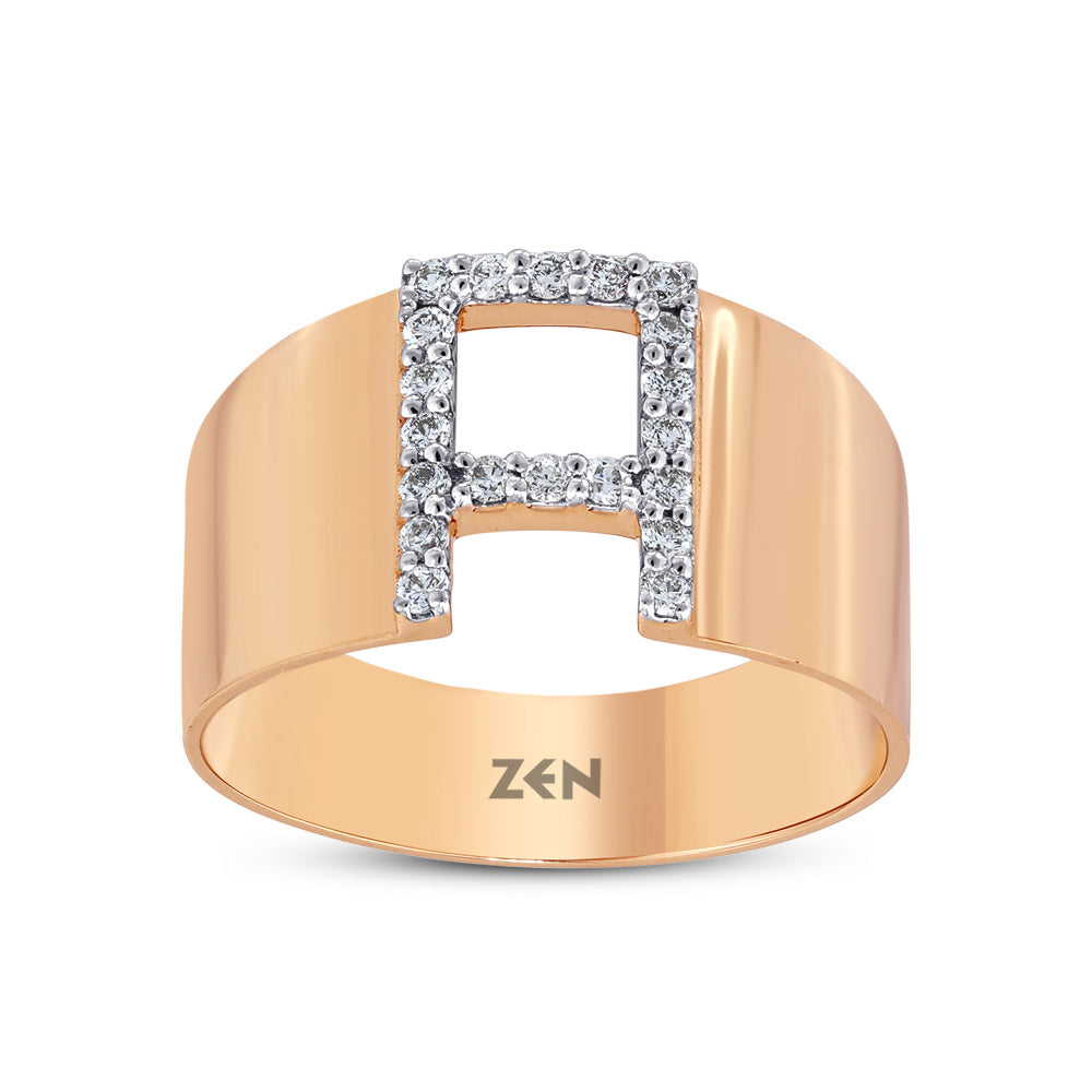 0.17 ct. Buchstabe A Diamantring