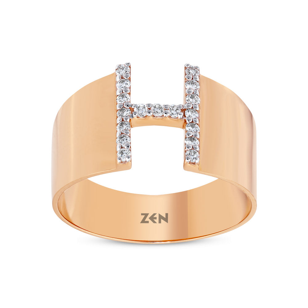 0.14 ct. Buchstabe H Diamantring