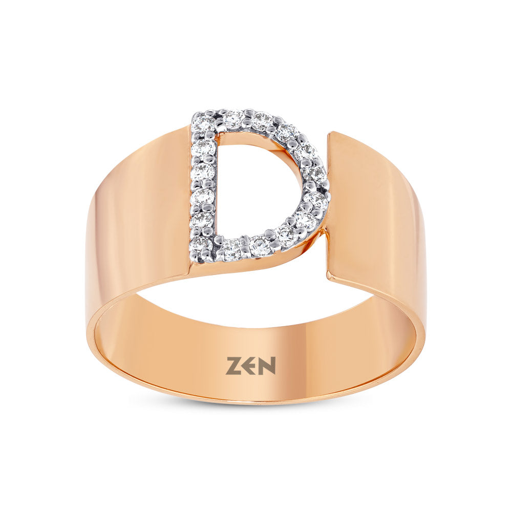 0.13 ct. Buchstabe D Diamantring