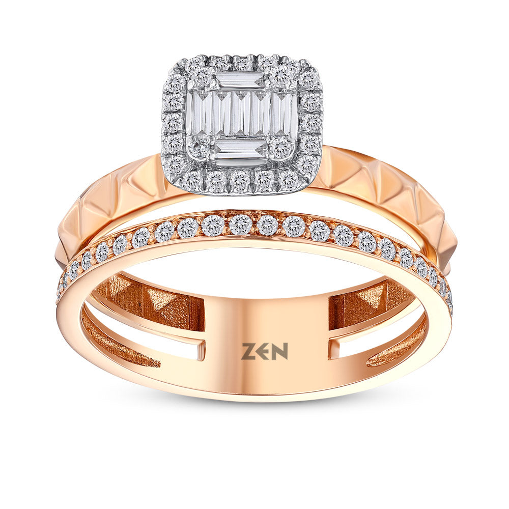 0.25 ct. Baguette Diamantring