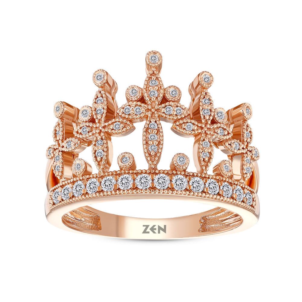 0.29 ct. Krone Diamantring