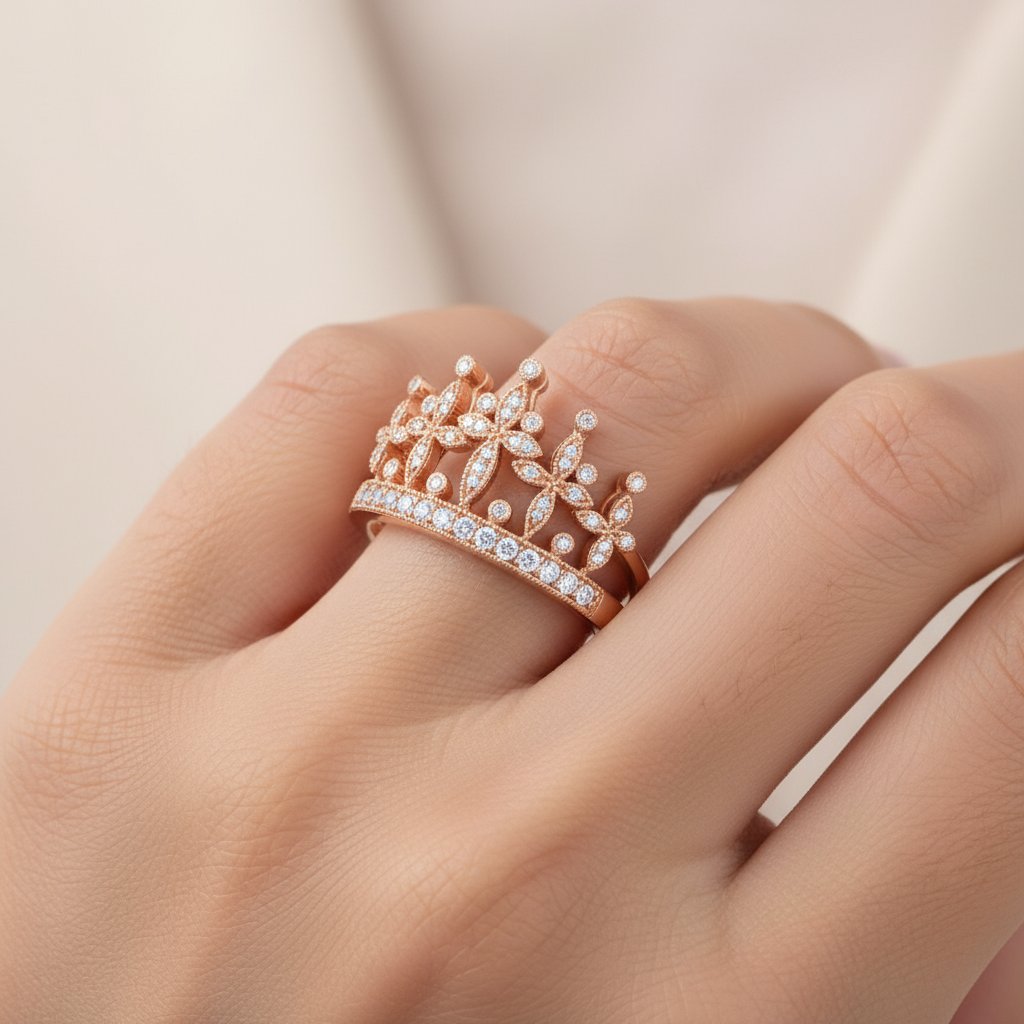 0.29 ct. Krone Diamantring