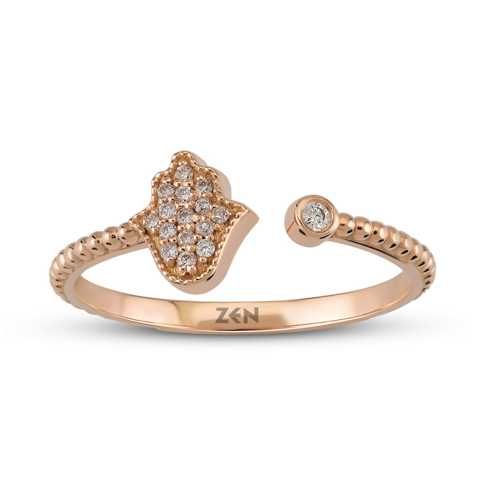 0.07 ct. Fatimas Hand Diamantring