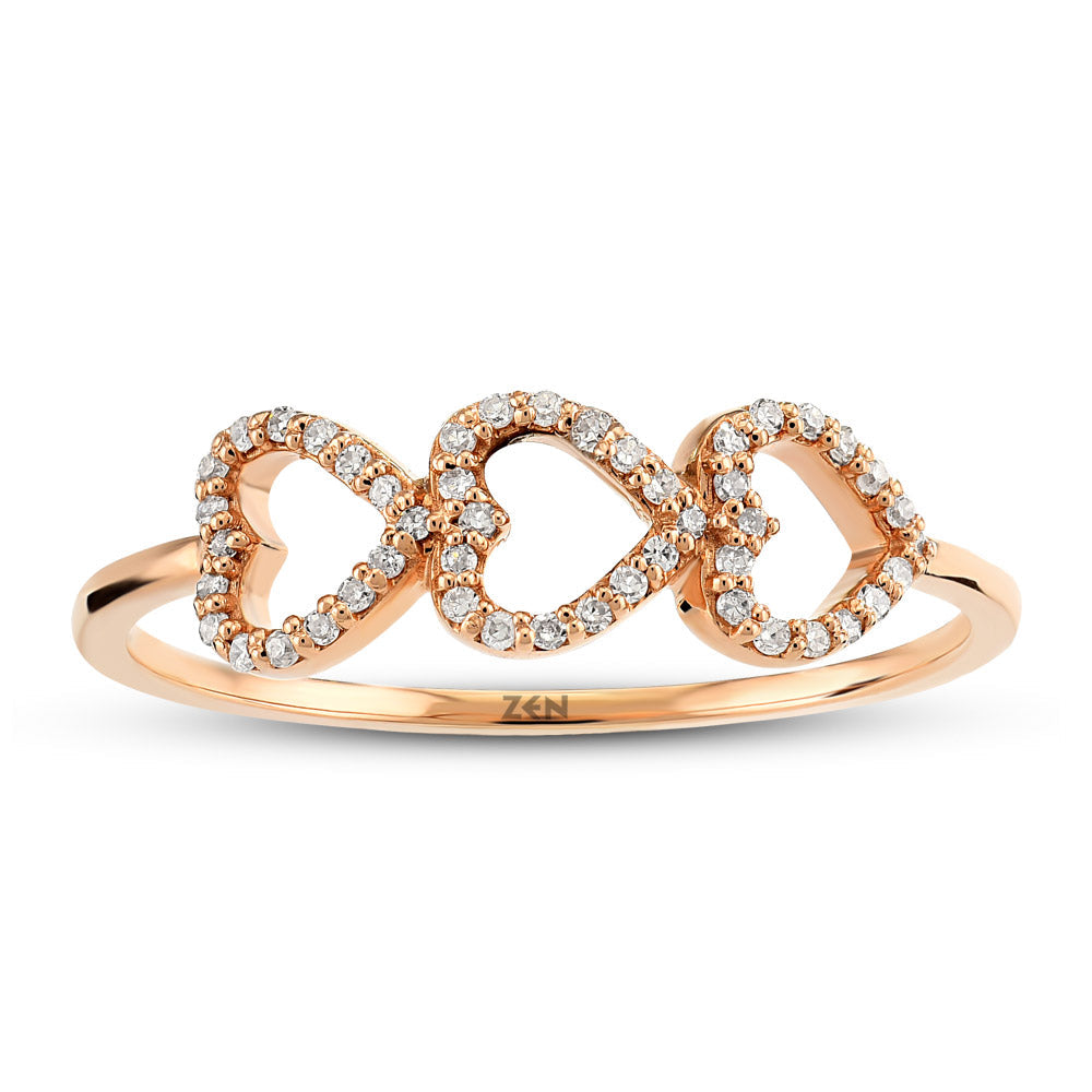 0.09 ct. Herz Diamantring