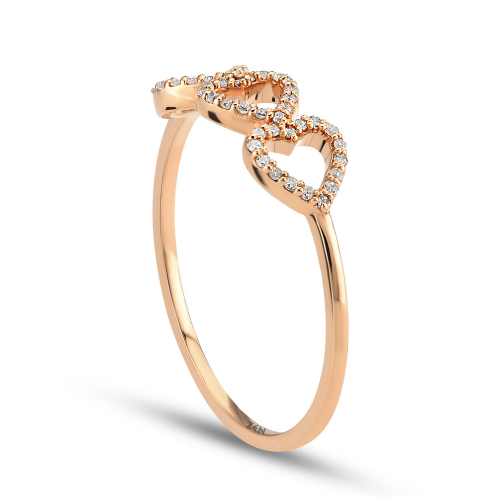 0.09 ct. Herz Diamantring
