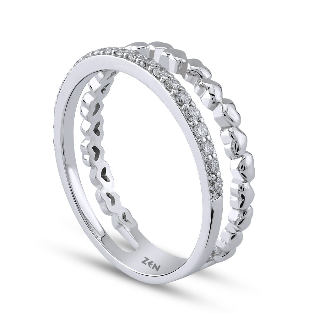 0.21 ct. Duett Diamantring