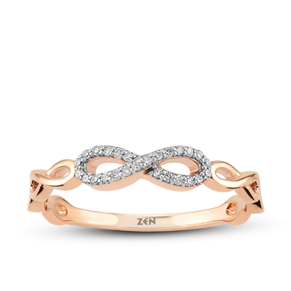0.07 ct. Unendlichkeit Diamantring