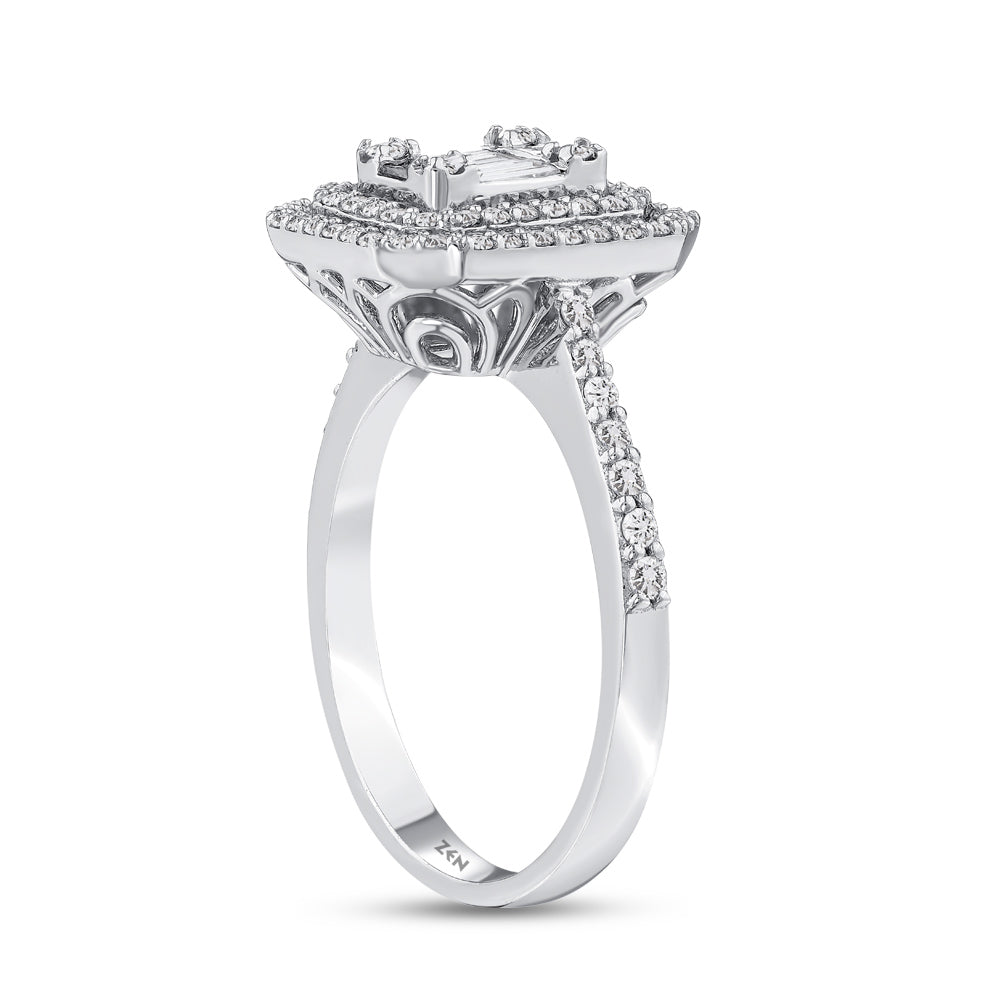 0.56 ct. Baguette Diamantring